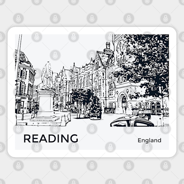 Reading England Magnet by Lakeric